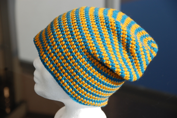 Bio-Streifenbeanie aus Bio-Merinowolle, GOTS-zertifiziert, mulesing-frei